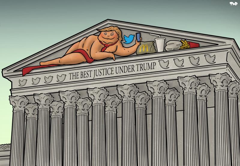 Cartoon about the US Supreme Court