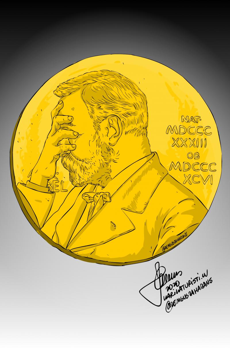 Us President Donald Trump Nominated For Nobel Peace Prize Cartoon Movement