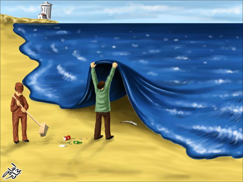 ocean pollution | Cartoon Movement