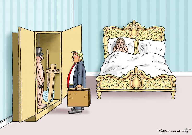 TRUMP BACK AT HOME