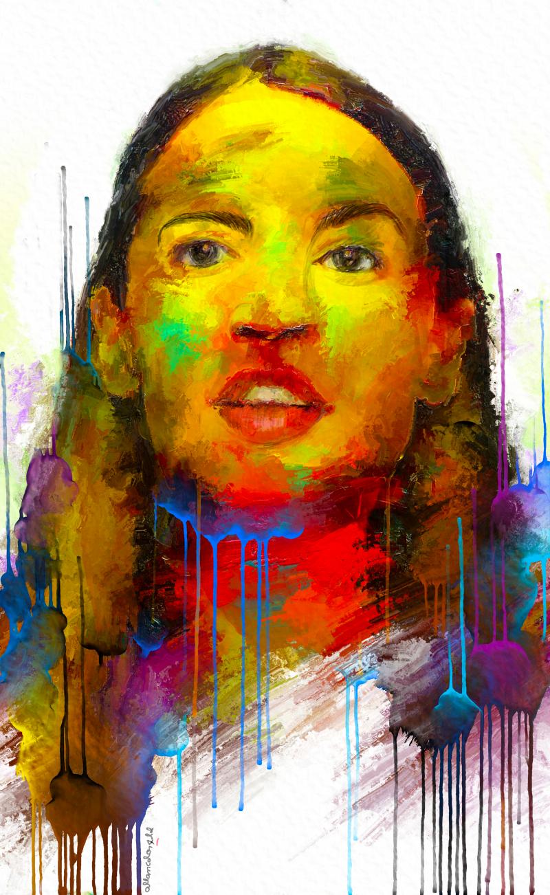 Alexandria Ocasio Cortez Cartoon Movement