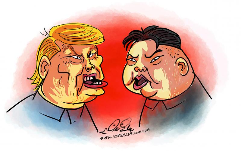 Trump Vs Kim Cartoon Movement